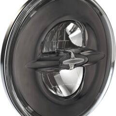 HEADLIGHT 7 LED REFL BK